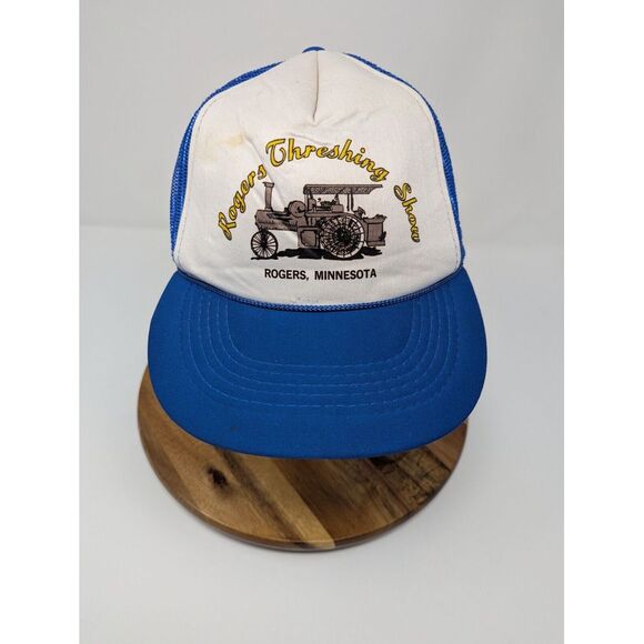 Vintage Rogers Threshing Show Minnesota Foam Mesh Snapback‎ Hat Threshers Farm - Picture 1 of 8